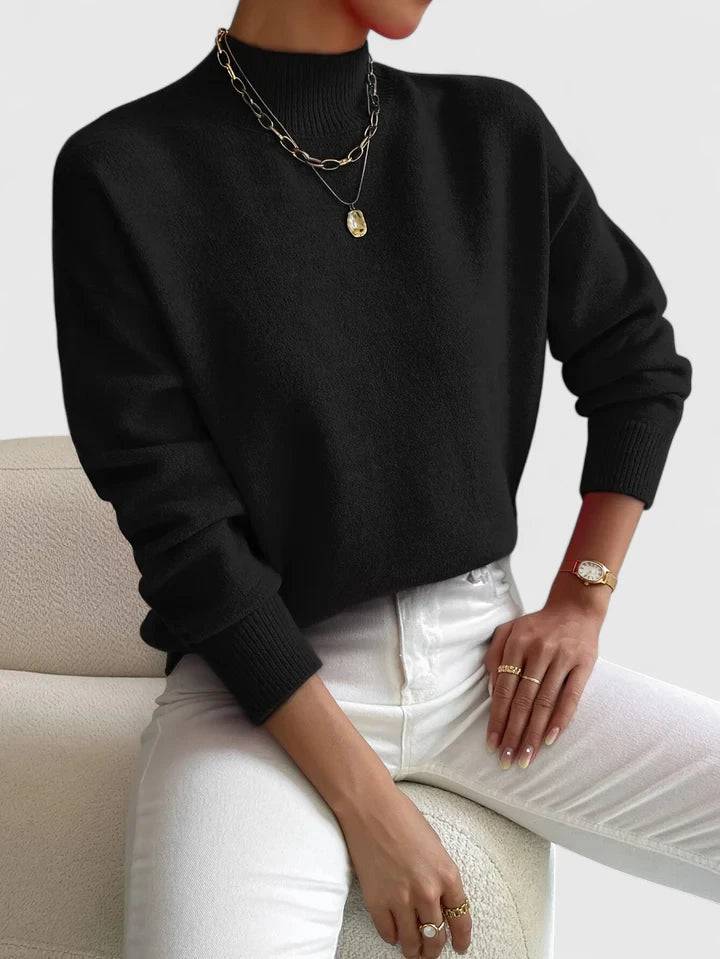 Marchelina™ elegant turtleneck sweater by Emma & Rose Cape Town, featuring a cozy, stylish fit in soft knit fabric.
