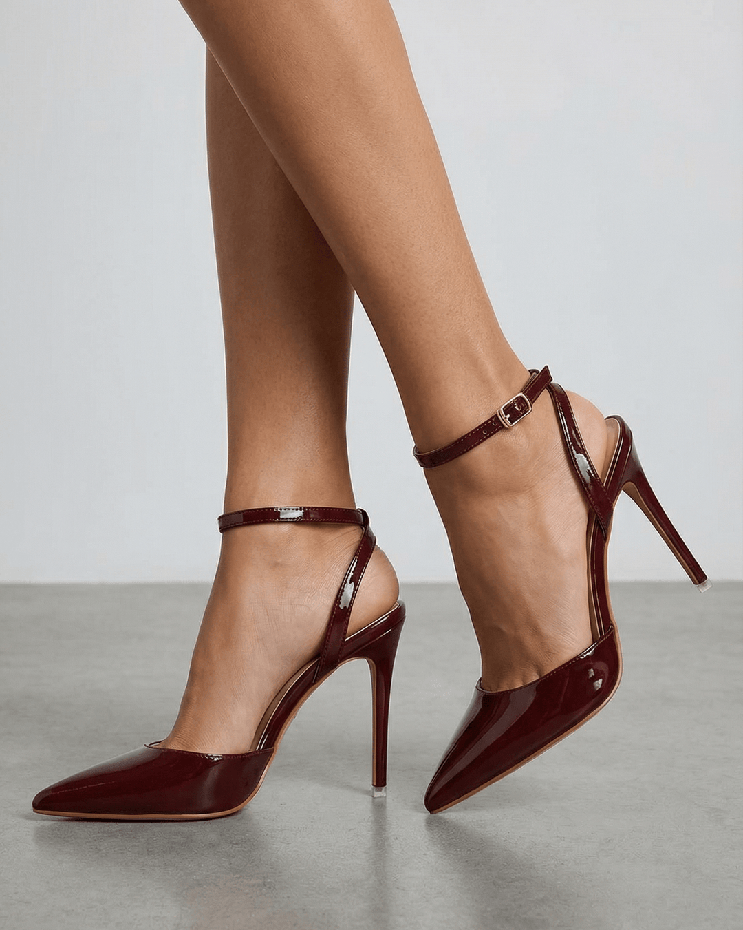 Women's Metallic Finish Pointed Toe Heels