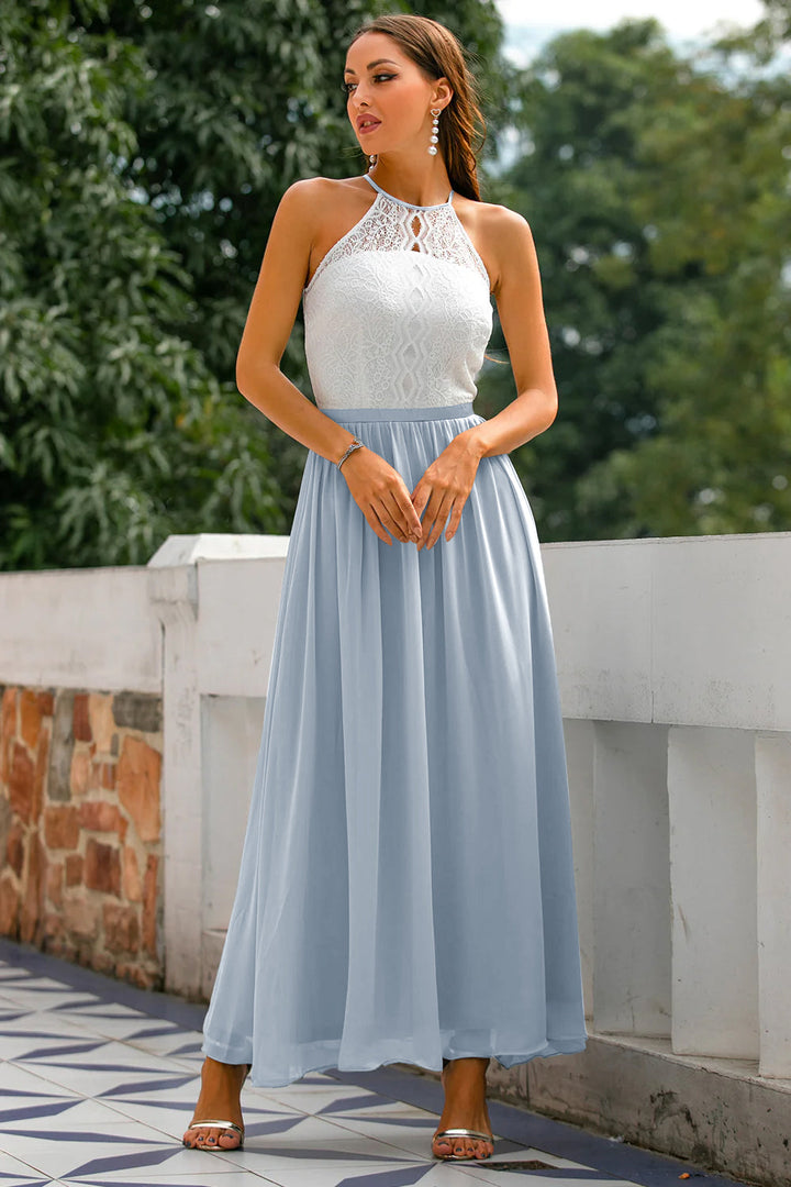 Alejandra | Women's Maxi Dress for Wedding Guests with Halter Neck