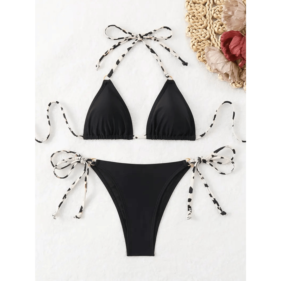 Black Pippa™ bikini set by Emma & Rose Manhattan featuring soft, luxurious fabrics and a stylish, comfortable design.