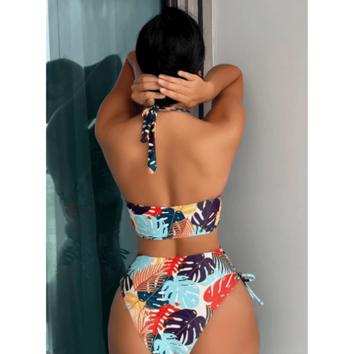 Exotic™ Oasis Bikini Set by Emma & Rose Manhattan featuring a vibrant, wave-inspired design on a stylish swimwear piece.